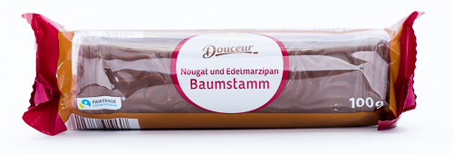 Douceur Nougat und Edelmarzipan Baumstamm