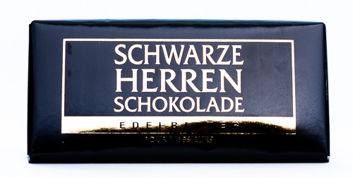 Schwarze Herrenschokolade Edelbitter
