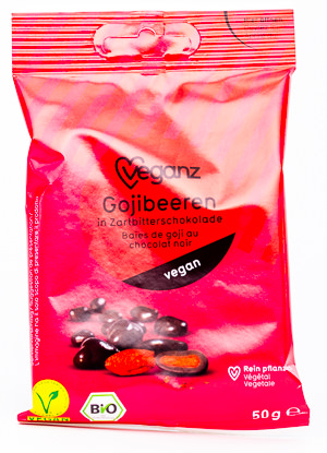 Veganz Gojibeeren in Zartbitterschokolade